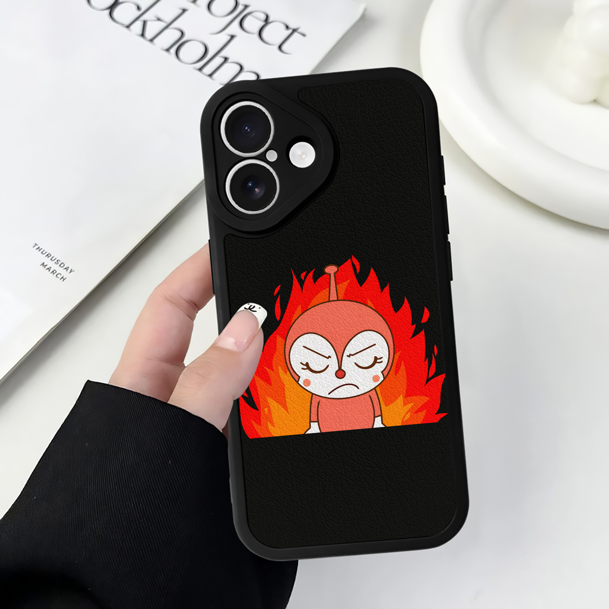 （画像用） アンパンマン Anpanman 【iPhone 16シリーズ対応】シリコンスマホケース（レザー調） 材質：シリコン
